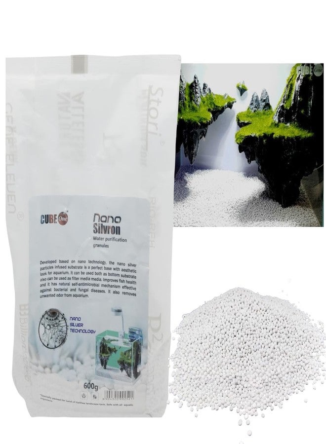SANSEFERO Premier Plants Aquarium Cube One Nano Silvron White Soil For Fish Tank Plants Aqua Soil For Fish Tank Water Purification Granules(600 Gram) - Image 1